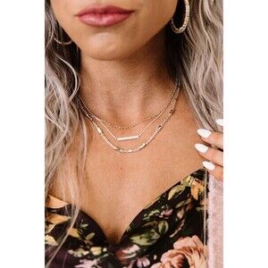 Kendra Scott Addison Triple Strand Necklace Silver 16" to 18" SOLD OUT